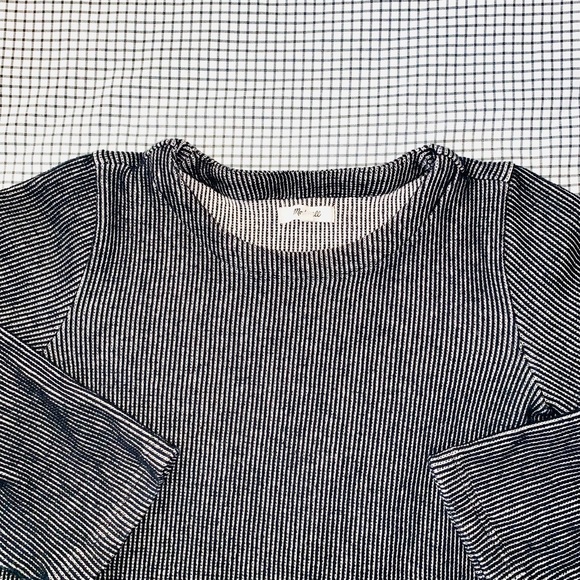 MADEWELL Contrast Stripe Side Tie Knit Sweater - Picture 5 of 12